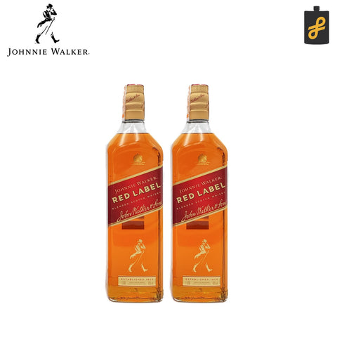 Johnnie Walker Red Label Whisky 1L 2 Set