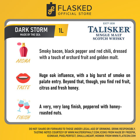 Talisker dark Storm Single Malt Scotch Whisky 1L
