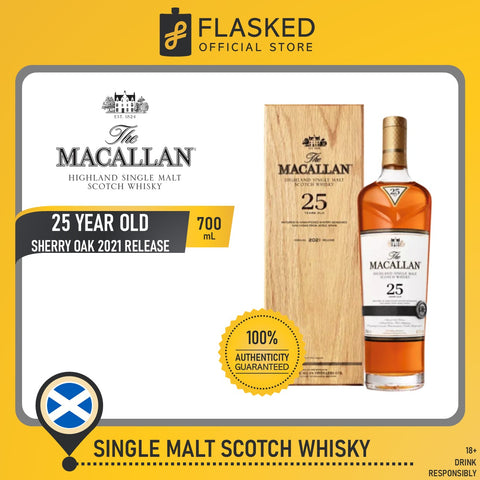 The Macallan 25 Year Old Sherry Oak 2021 Release 700mL