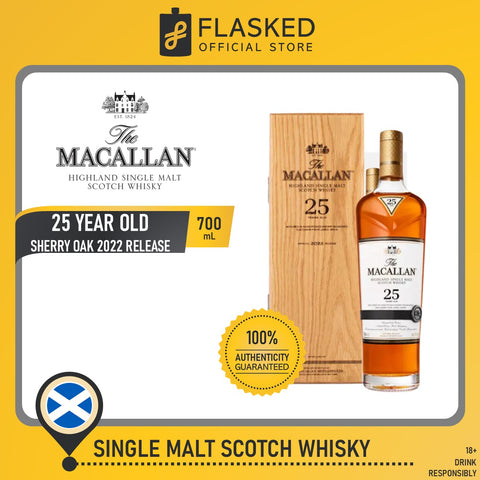 The Macallan 25 Year Old Sherry Oak 2022 Release 700mL