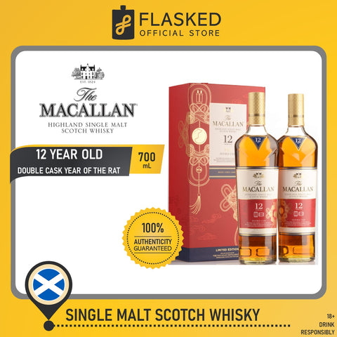 The Macallan 12 Year Old Double Cask Year of The Rat Limited Edition 2 x 700mL