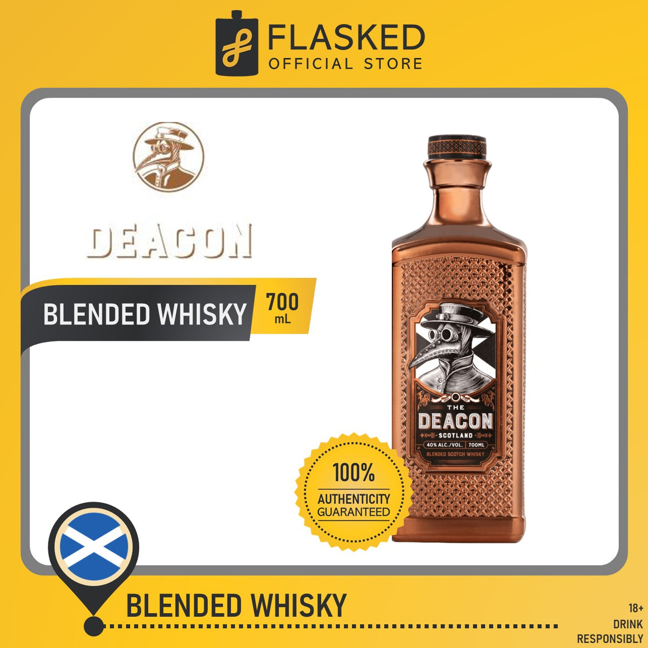 The Deacon Blended Scotch Whisky 700ml Flasked Liquor Store