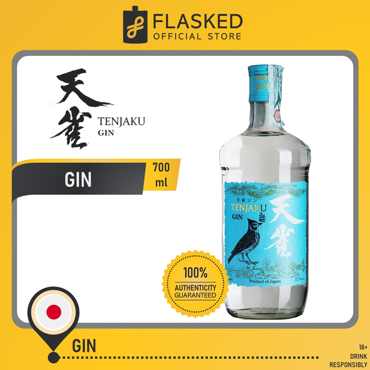 Tenjaku Japanese Gin 700ml Flasked Liquor Store