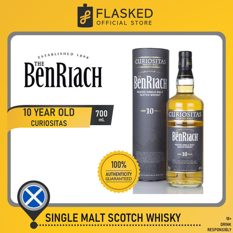 Benriach 10 Year Old Curiositas Single Malt Whisky 700mL