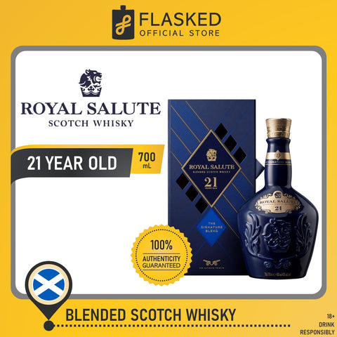 Royal Salute 21 Year Old Blended Scotch Whisky 700mL With Free Nosing Glass