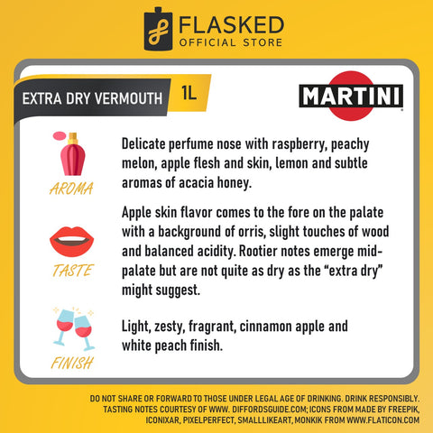 Martini Extra Dry Vermouth 1L