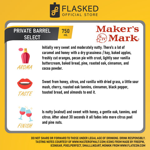Maker's Mark Bourbon Private Barrel Select Bourbon Whisky 750mL