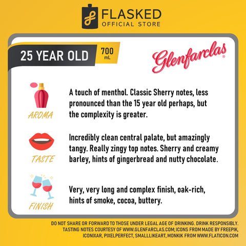 Glenfarclas 25 Year Old Whisky 700mL