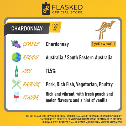Yellow Tail Joey Chardonnay White Wine 187mL