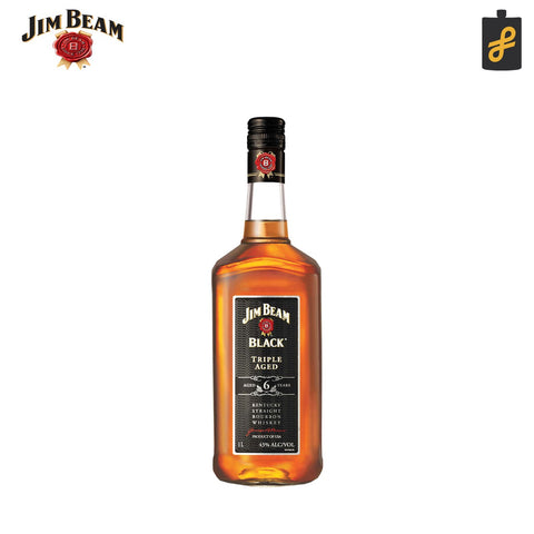Jim Beam 6 Year Old Black Triple Aged Kentucky Straight Bourbon Whiskey 1L