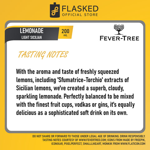 Fever Tree Sparkling Light Sicilian Lemonade 200mL 4 Pack