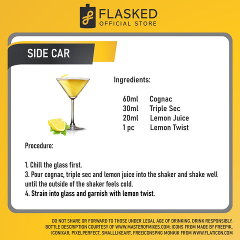 Side Car Cocktail Set (Hennessy VS 700ml, Walsh Triple Sec 750ml)