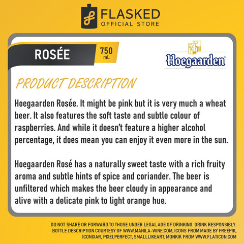 Hoegaarden Rosee Belgian Beer 650mL