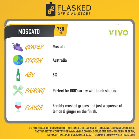 Vivo Moscato Wine 750mL