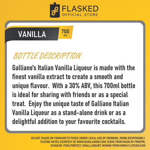 Galliano L'Autentico Vanilla Liqueur 500mL