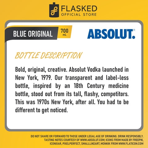 Absolut Blue Vodka 700mL