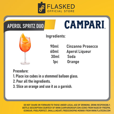 Aperol Spritz Duo (Cinzano Prosecco 750ml, Aperol 700ml)