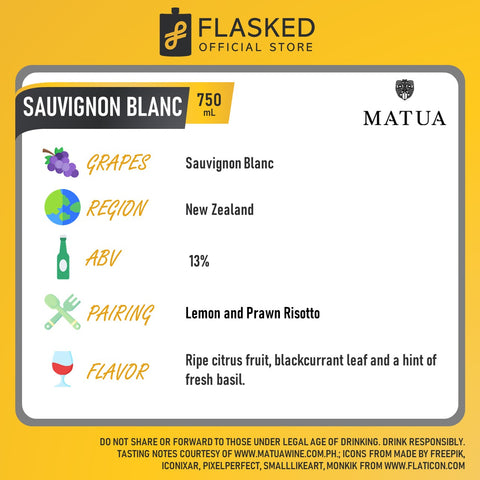 Matua Sauvignon Blanc White Wine 750mL