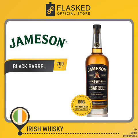 Jameson Black Barrel Irish Whiskey 700mL with FREE 2 Jameson Stout 50ml