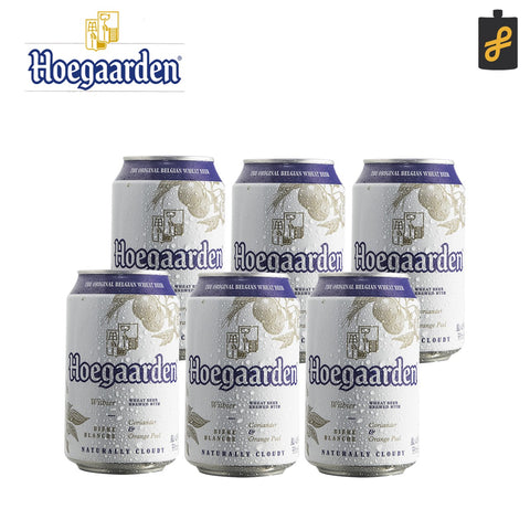 Hoegaarden White Belgian Beer Cans 330mL 6 Set
