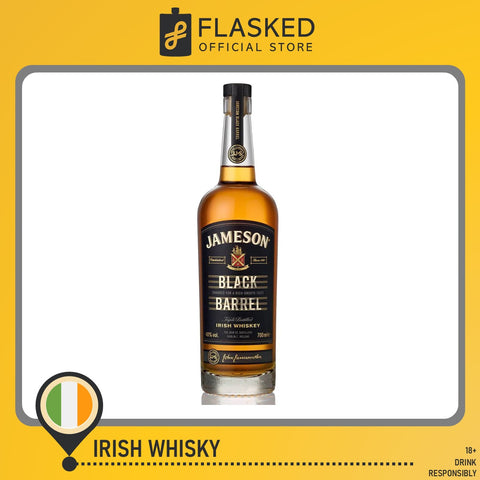 Jameson Black Barrel Irish Whiskey 700mL with FREE 2 Jameson Stout 50ml
