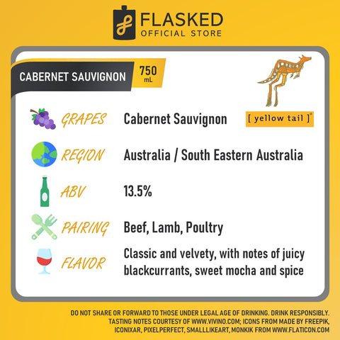 Yellow Tail Cabernet Sauvignon Red Wine 750mL