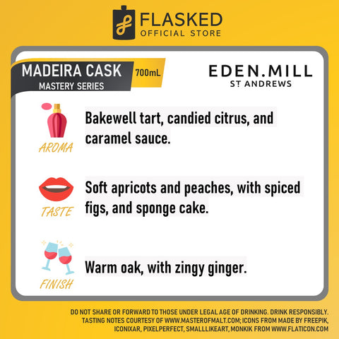 Eden Mill St. Andrews Cask Mastery Series: Madeira Cask Single Malt Whisky 700mL