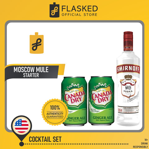 Moscow Mule Cocktail Set (Smirnoff Red Vodka 700ml, Canada Dry Ginger Ale 330ml)