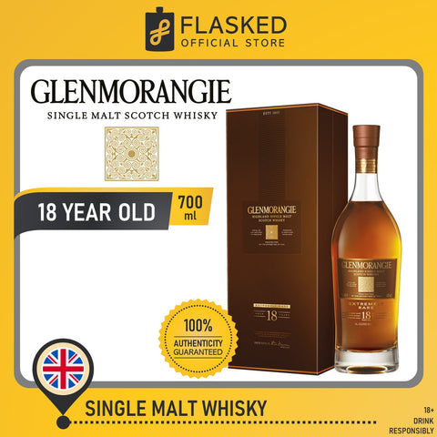 Glenmorangie 18 Year Old Highland Single Malt Scotch Whisky 700mL
