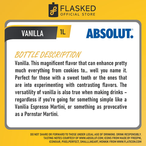 Absolut Vanilla Vodka 1L
