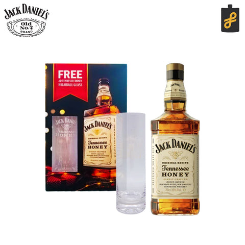 Jack Daniel's Tennessee Honey Whiskey Liqueur 700mL w/ Glass