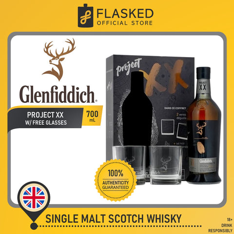 Glenfiddich Project XX Experimental Series Single Malt Scotch Whisky 700mL with Free Glass