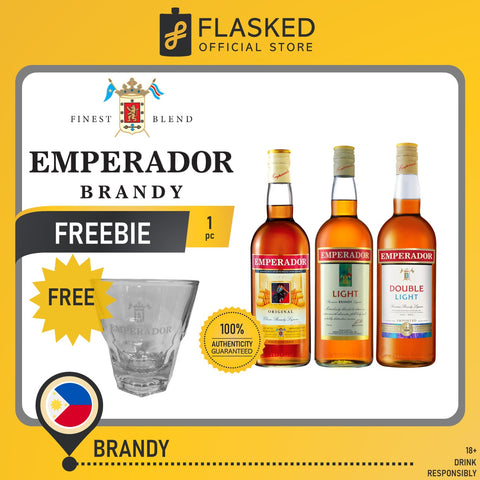 Emperador PROMO Buy 2 Bottles get FREE Limited Edition Shot Glass (Not For Sale)