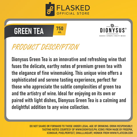 Dionysus Green Tea Syrup 750ml