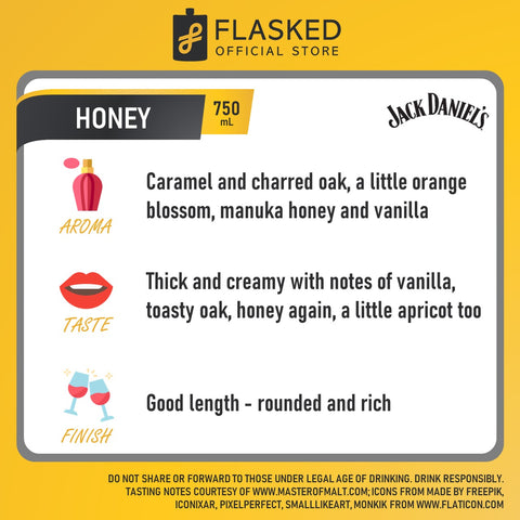 Jack Daniel's Tennessee Honey Whiskey Liqueur 700mL w/ Glass