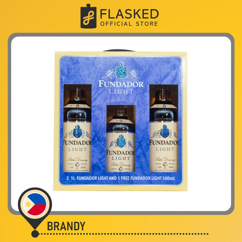 Fundador Light Brandy 1L (2) + Free Fundador Light Brandy 500mL Bundle