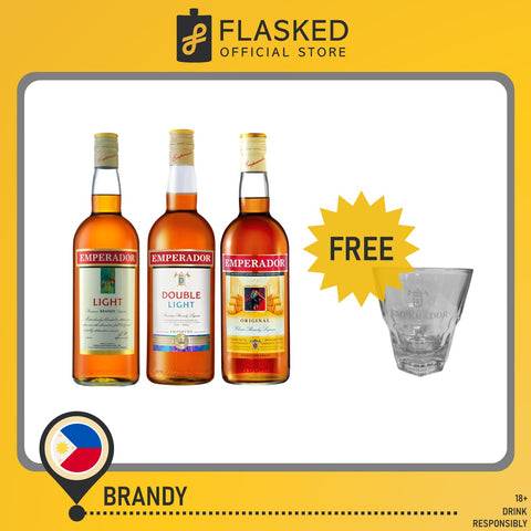 Emperador PROMO Buy 2 Bottles get FREE Limited Edition Shot Glass (Not For Sale)