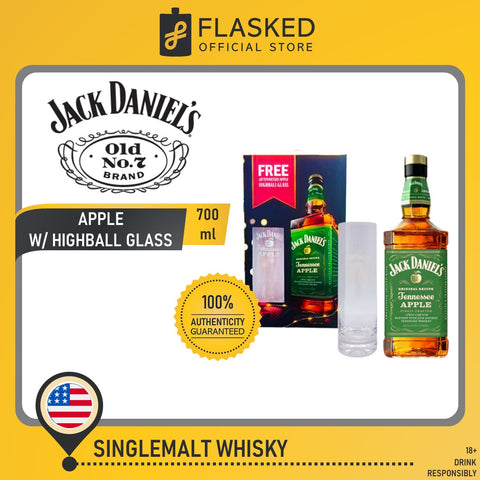 Jack Daniel's Tennessee Apple Whiskey 750mL w/ Glass