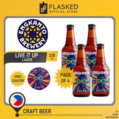 Engkanto Live It Up! Lager Beer 330mL 4 Pack