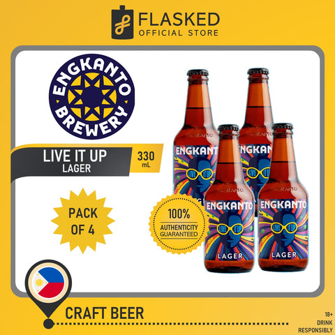 Engkanto Live It Up! Lager Beer 330mL 4 Pack