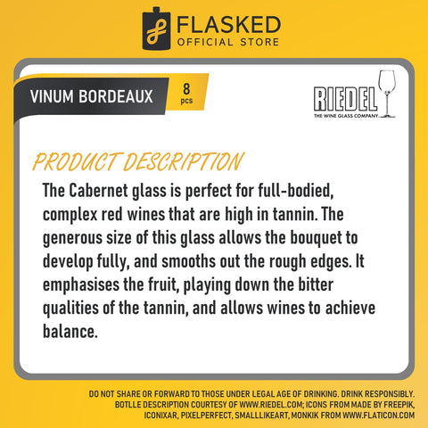 Riedel Vinum Bordeaux Glass Set of 8