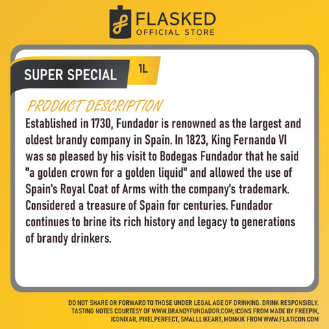 Fundador Super Special Brandy 1L