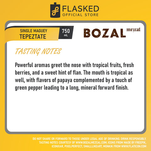 Bozal Mezcal Single Maguey Tepeztate 750mL