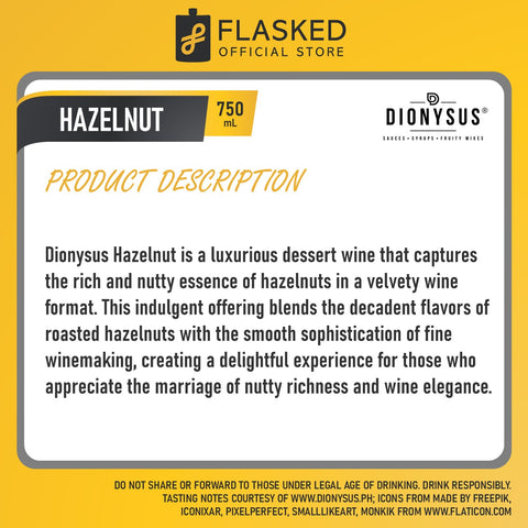 Dionysus Hazelnut Syrup 750ml