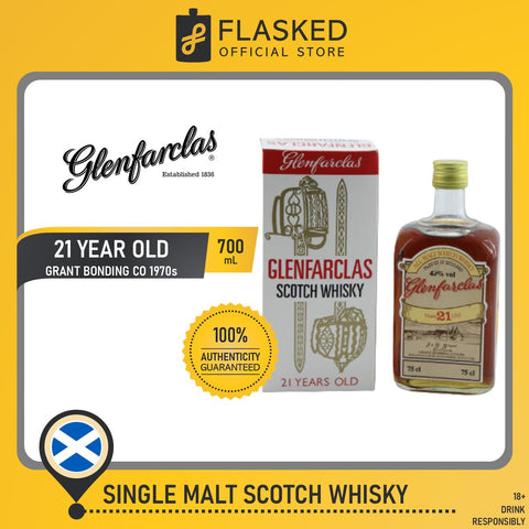 Glenfarclas 21 Year Old Grant Bonding Co 1970s 750mL