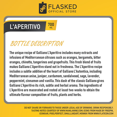 Galliano L'Autentico Apertivo Liqueur 500mL
