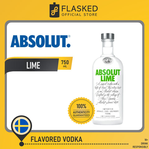 Absolut Lime Vodka 750mL