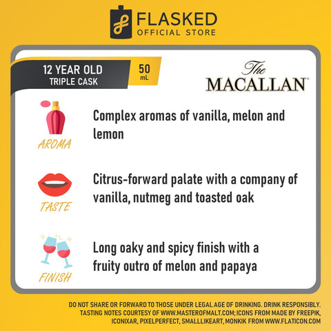 The Macallan Triple Cask 12 Year Old 50mL Single Malt Scotch Whisky