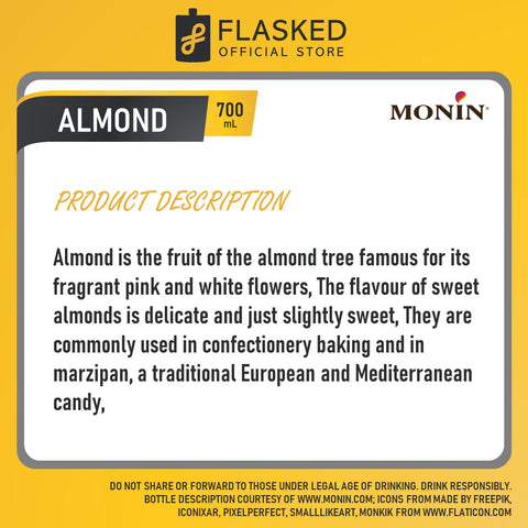 Monin Almond Syrup 700mL