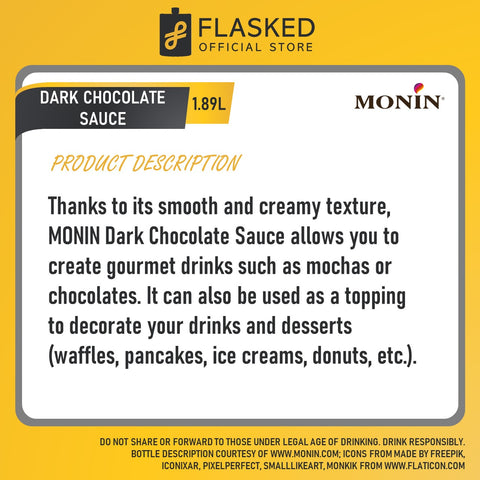 Monin Dark Chocolate Sauce 1.89L